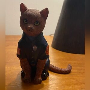 Hamilton Collection Devine Feline 4” Figurine - “Paw and Order” Police Cat